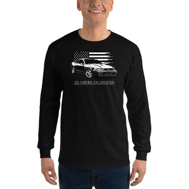2004 Mustang Cobra Long Sleeve Shirt modeled in black